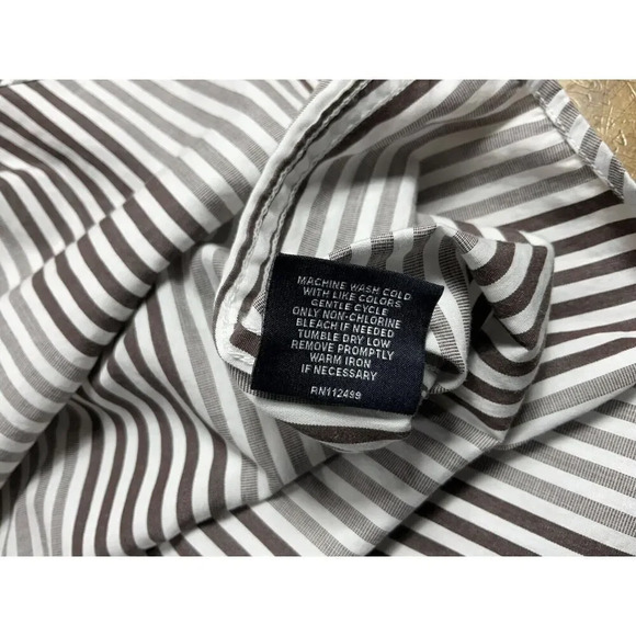 Tailorbyrd Mens Size Large Stripe Long Sleeve Button Down Shirt 2-Ply Yarn - Picture 11 of 12